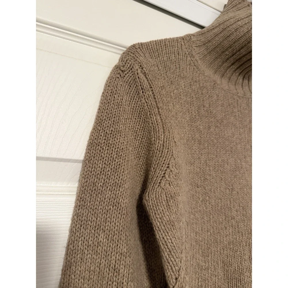 Zadig & Voltaire $328 Nalma Rock Brown Chunky Turtleneck Sweater Festival - Picture 3 of 11